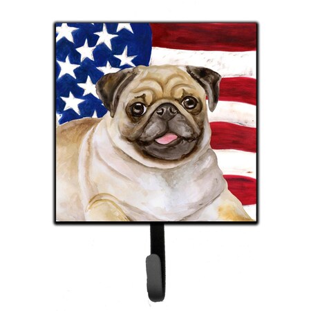 Micasa Fawn Pug Patriotic Leash or Key Holder MI235292